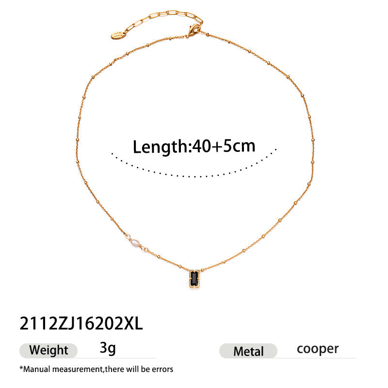 Cubic Zirconia Shell Pendant Choker — necklace, view 12