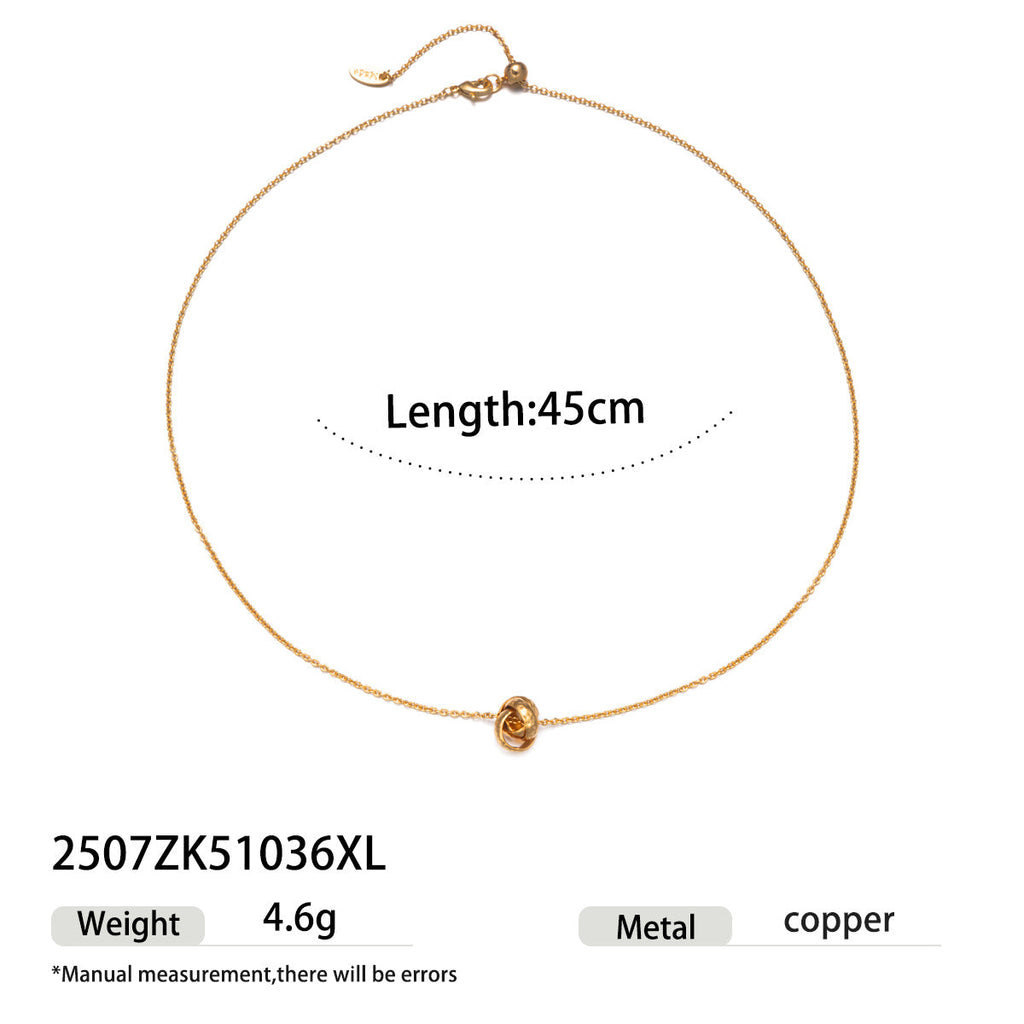 Cubic Zirconia Shell Pendant Choker — necklace, view 14