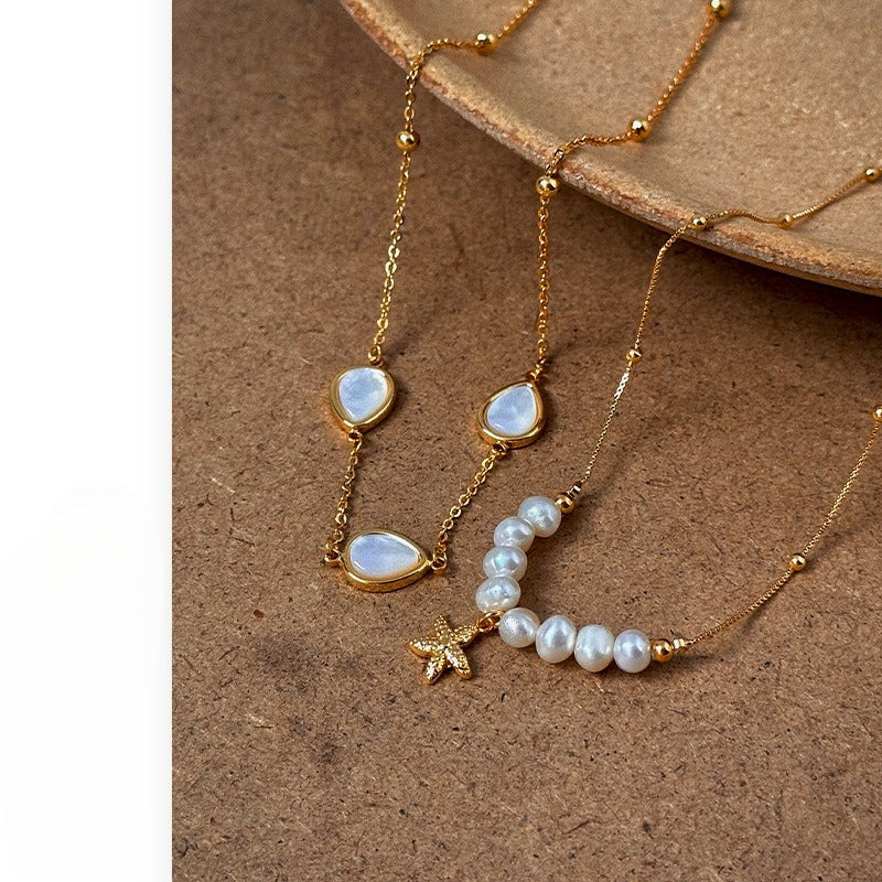 Starfish Pendant Necklace — necklace, view 2