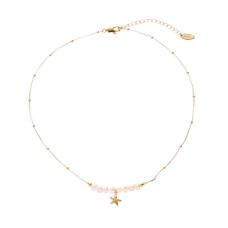 Starfish Pendant Necklace — necklace, view 4