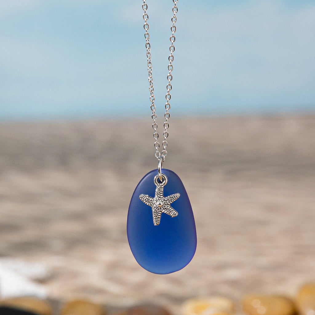 Sea Glass Pendant Necklace — necklace, view 9