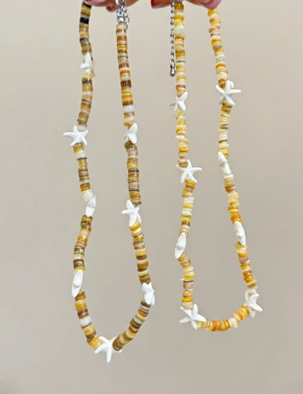 Starfish Beaded Bohemian Necklace — necklace, view 2