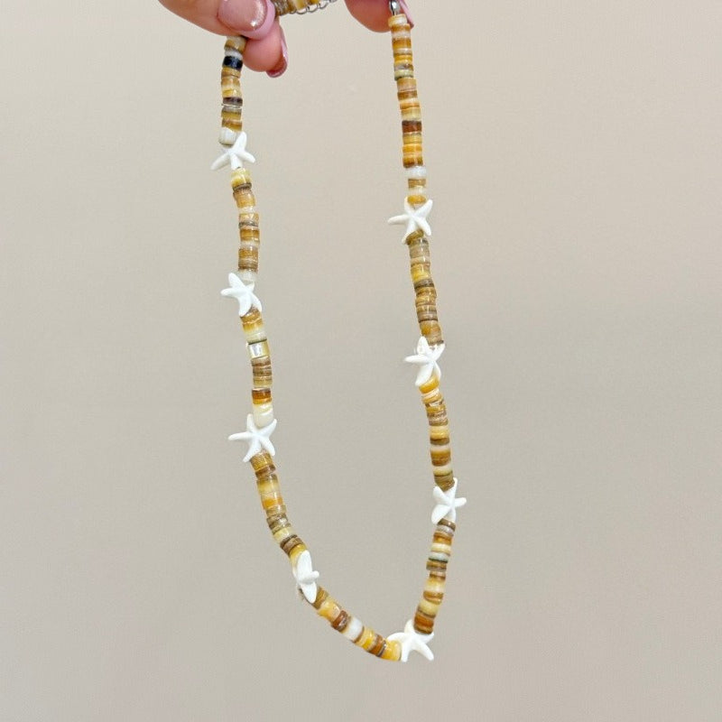 Starfish Beaded Bohemian Necklace — necklace, view 3