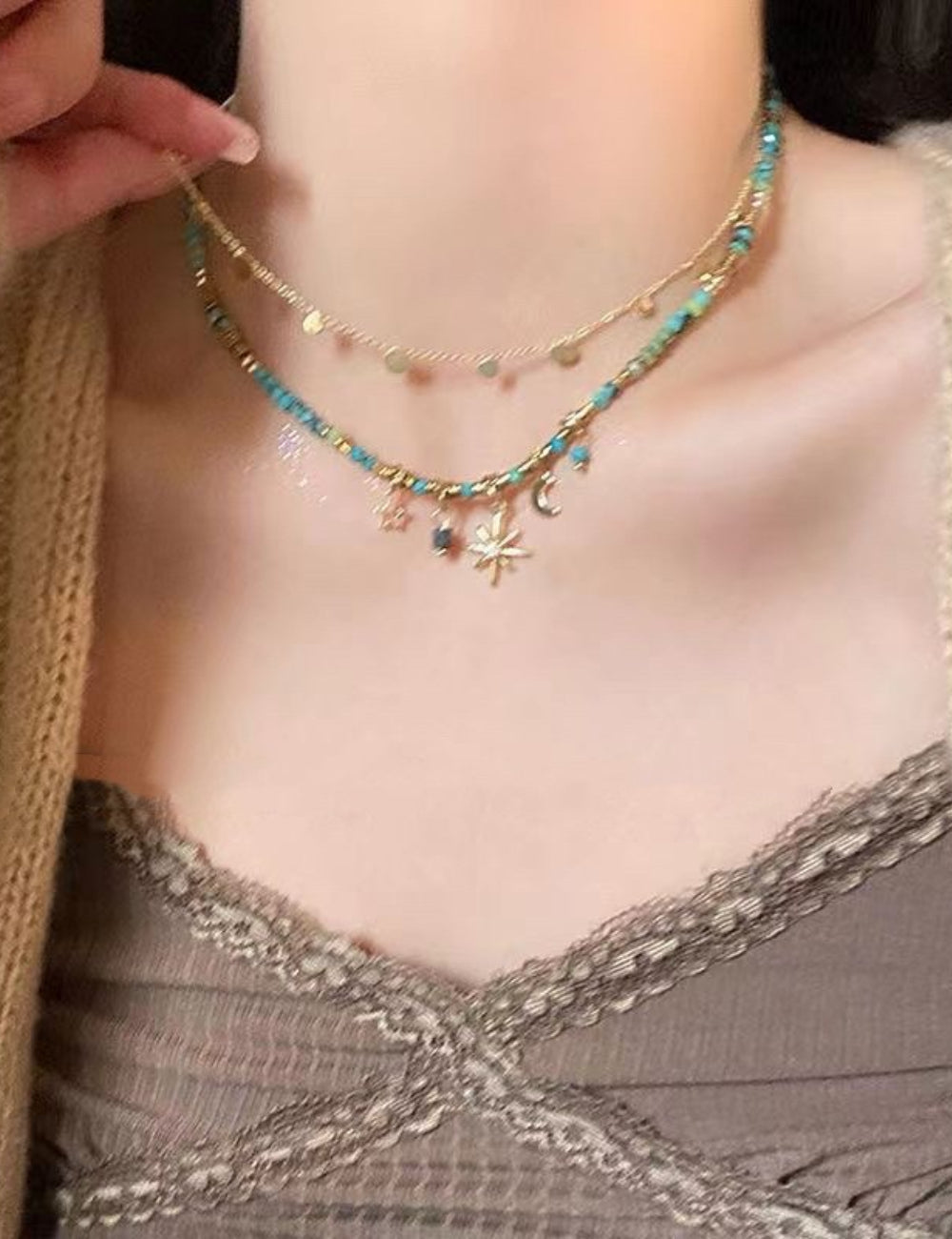 Bohemian Sunflower Pendant Necklace — necklace