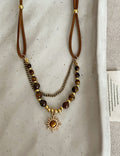 Tiger Eye Sunflower Necklace — brown necklace