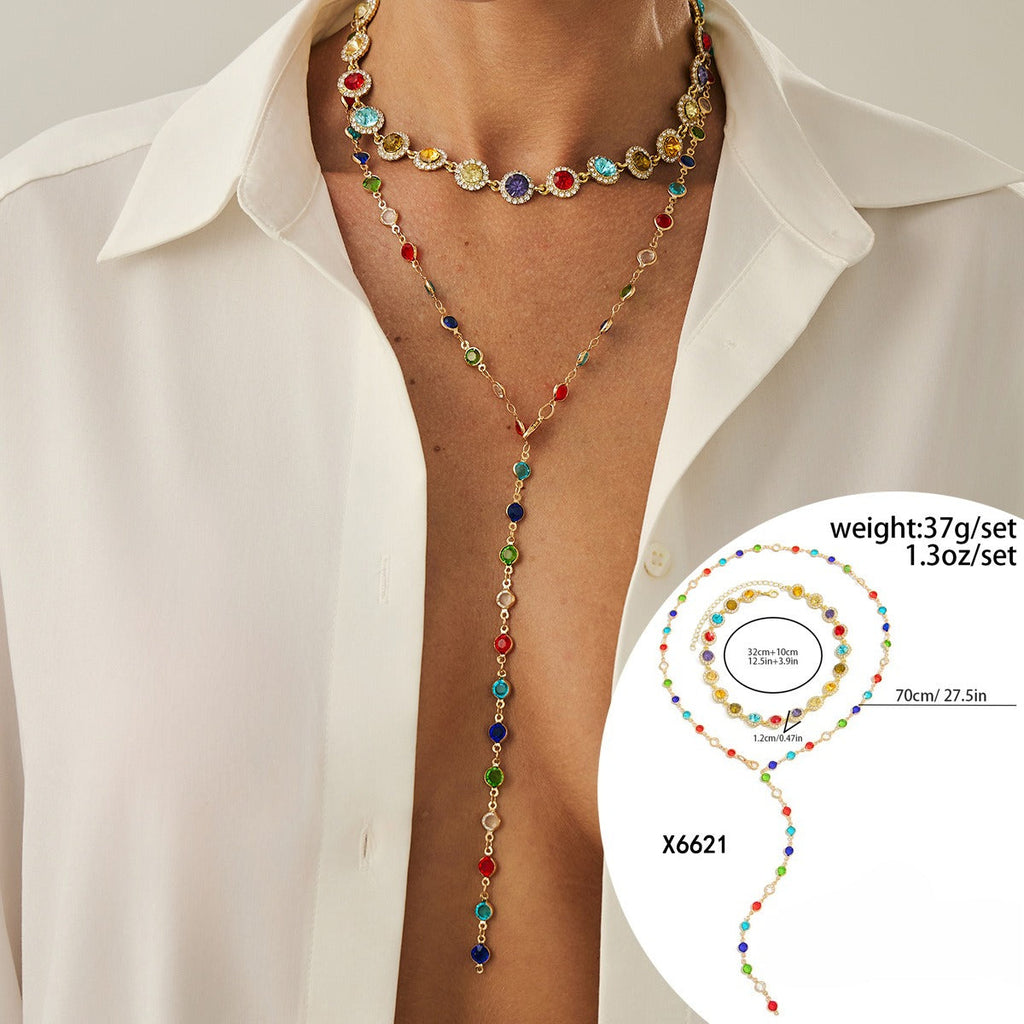 Fine Layered Cross Pendant Necklace — necklace, view 7