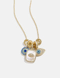 Evil Eye Pendant Choker Necklace — gold necklace