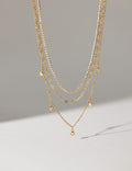 Round Rhinestone Necklace — gold necklace