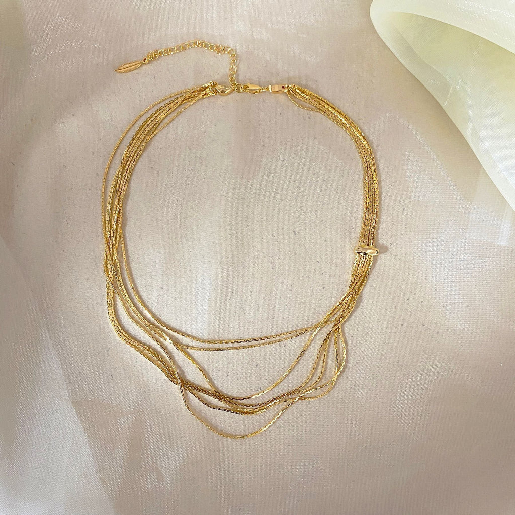 Multi-Layer Snake Chain Necklace — necklace, view 3