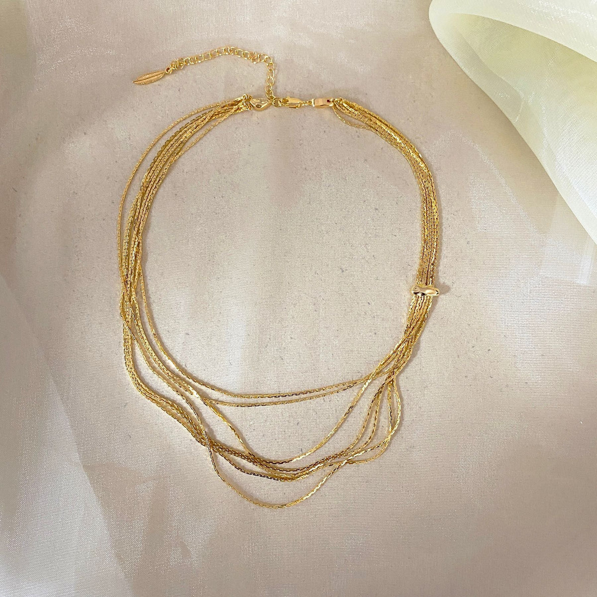 Multi-Layer Snake Chain Necklace — necklace, view 3
