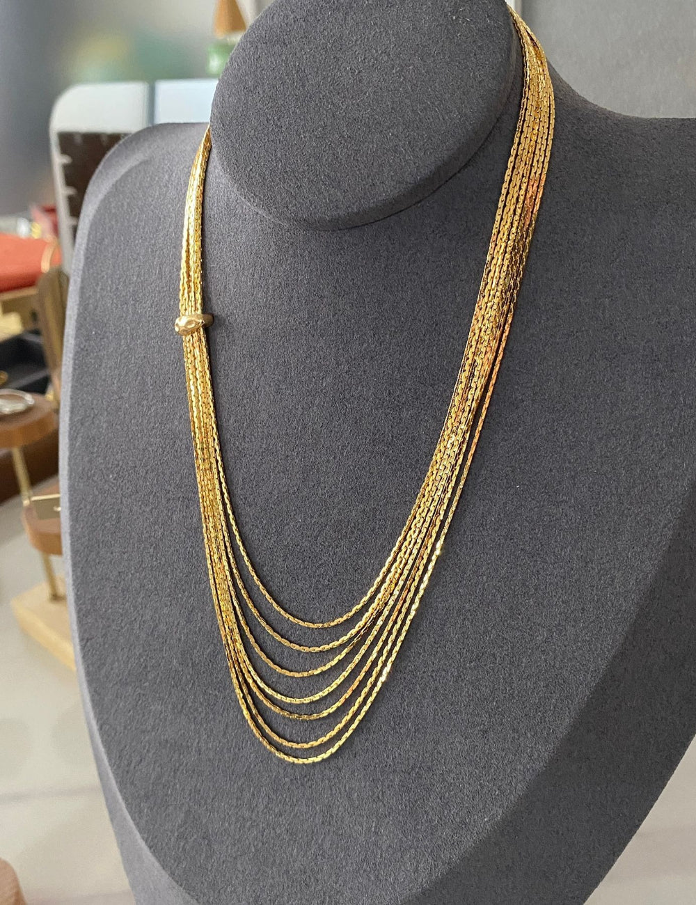 Multi-Layer Snake Chain Necklace — necklace, view 4