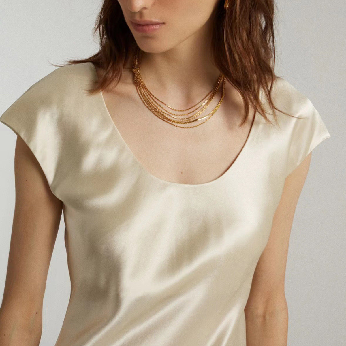 Multi-Layer Snake Chain Necklace — necklace, view 7