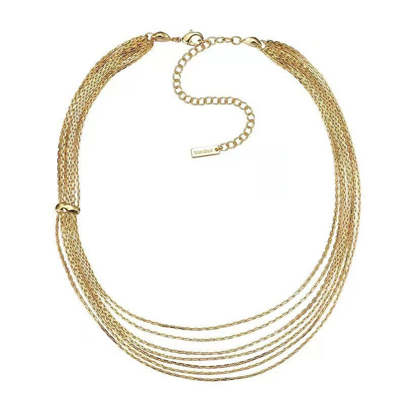 Multi-Layer Snake Chain Necklace — necklace, view 8
