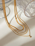 Layered Rhinestone Gold Necklace — gold necklace