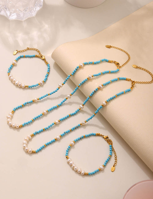 Bohemian Pearl-Style Beaded Necklace — necklace