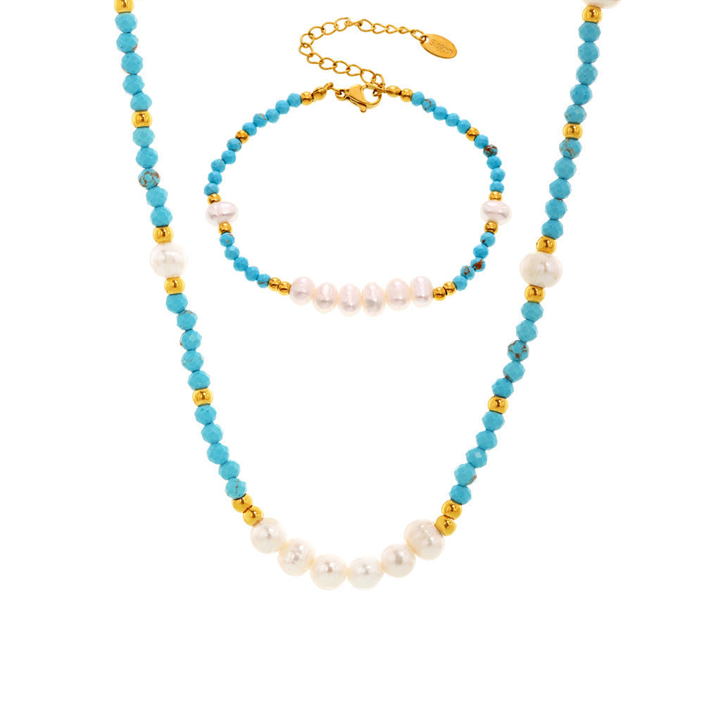 Bohemian Pearl-Style Beaded Necklace — necklace, view 2