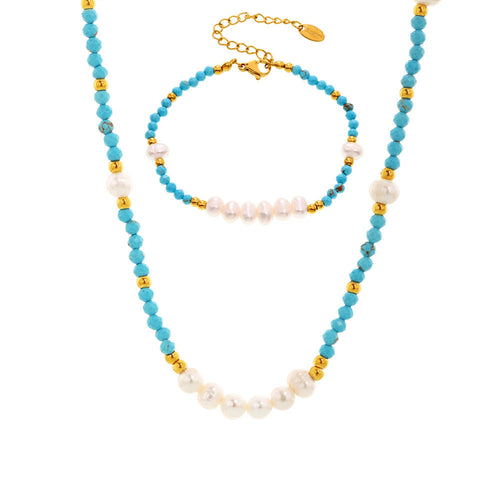 Bohemian Pearl-Style Beaded Necklace — necklace, view 2