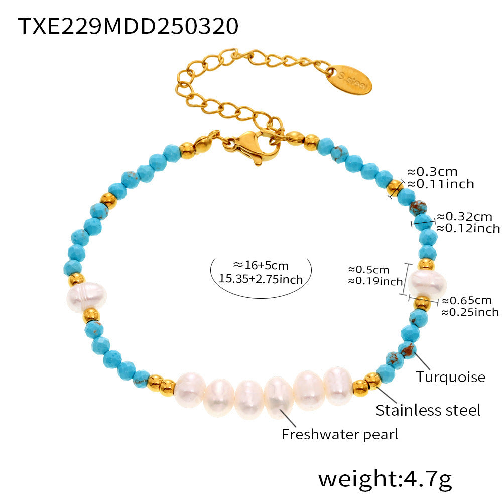 Bohemian Pearl-Style Beaded Necklace — necklace, view 4