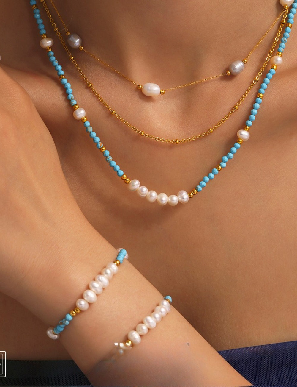Bohemian Pearl-Style Beaded Necklace — necklace, view 5