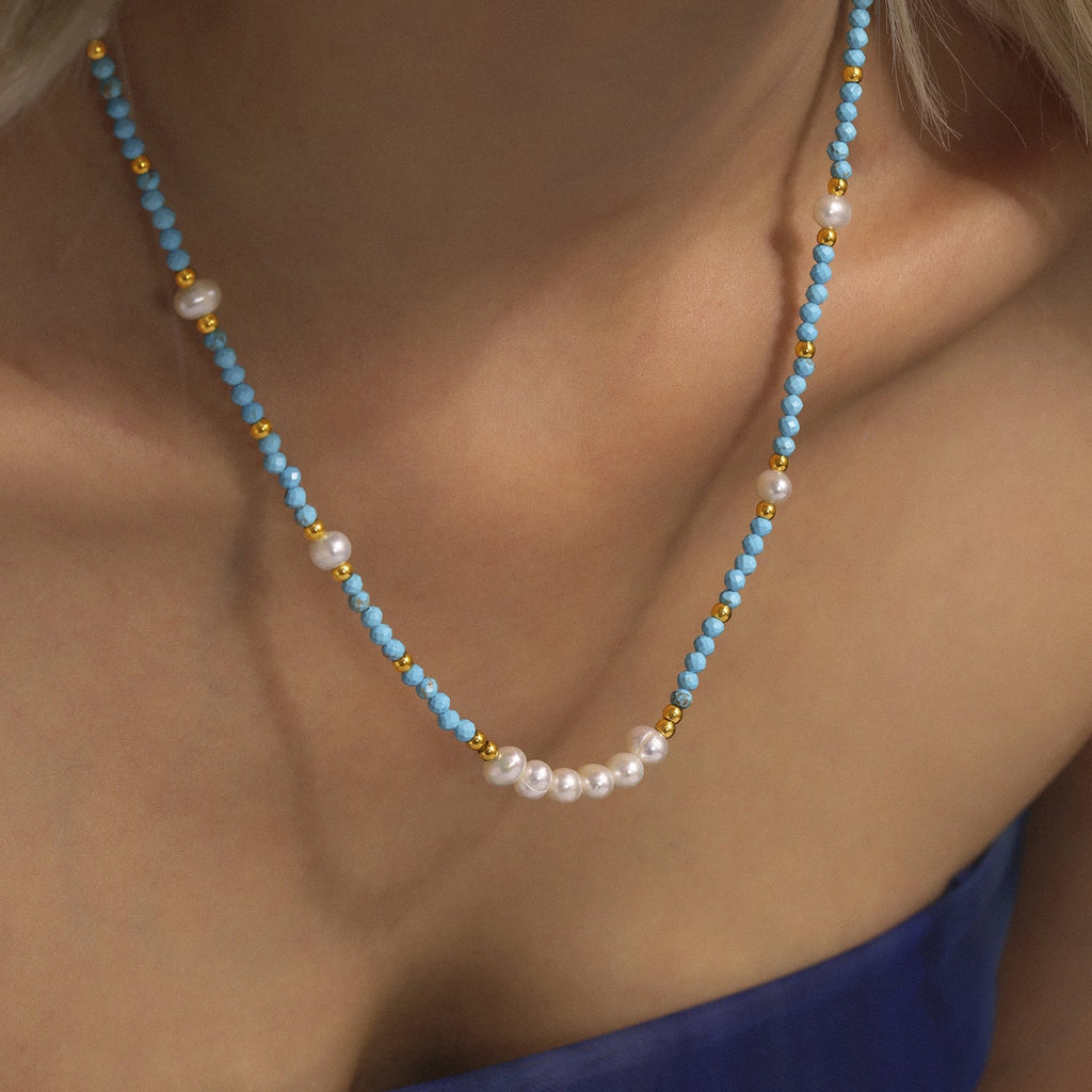 Bohemian Pearl-Style Beaded Necklace — necklace, view 6