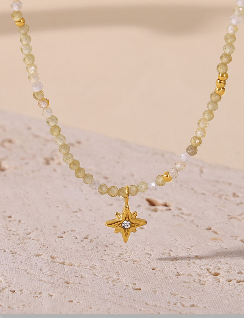 Sunflower Pendant Zirconia Choker — gold necklace