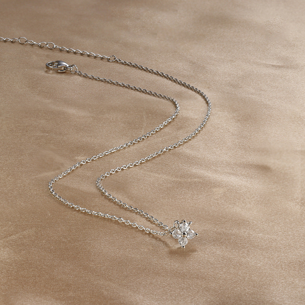 Flower Pendant Choker Necklace — necklace, view 2