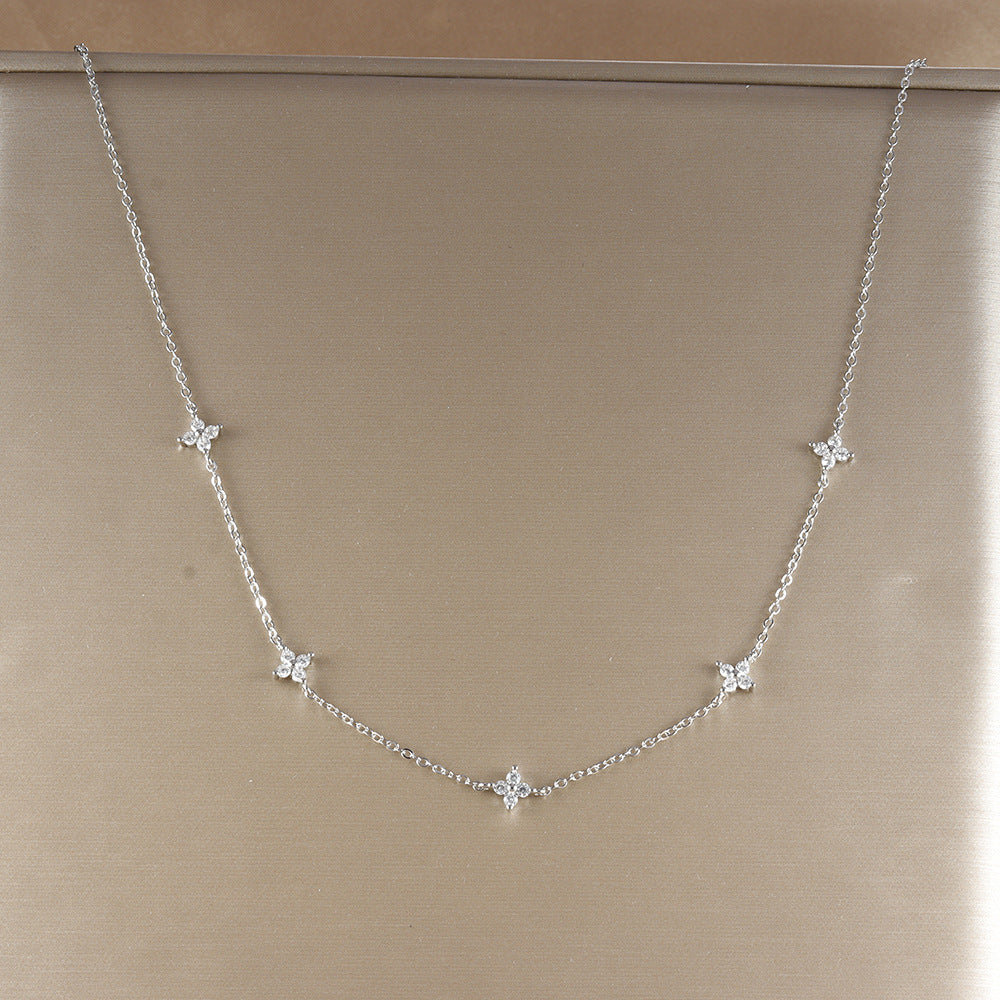 Flower Pendant Choker Necklace — necklace, view 6