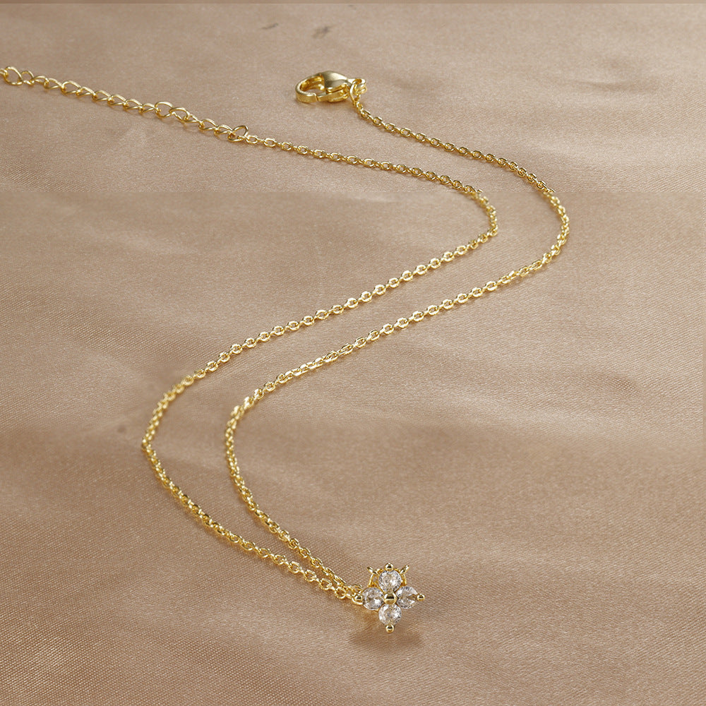Flower Pendant Choker Necklace — necklace, view 7