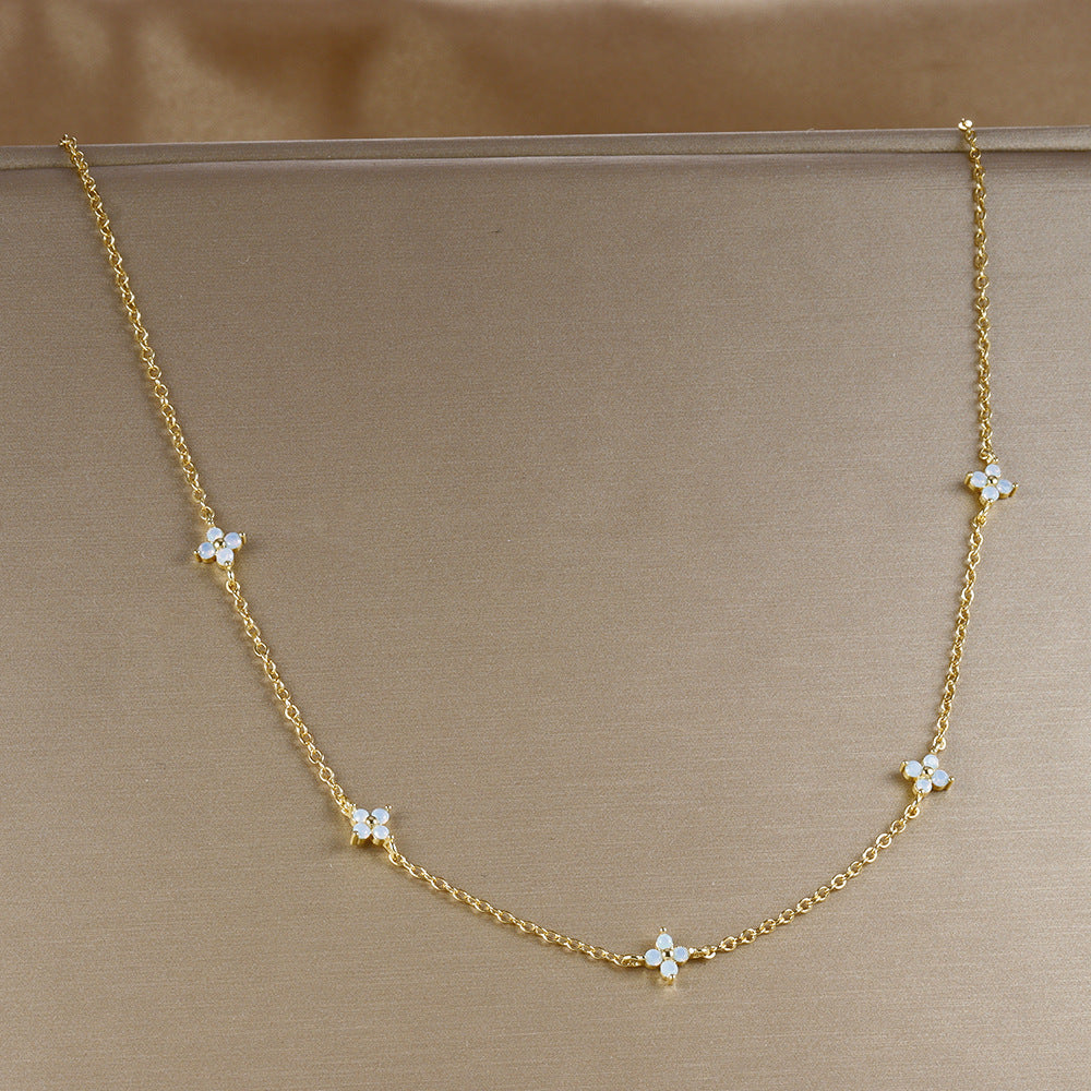 Flower Pendant Choker Necklace — necklace, view 9