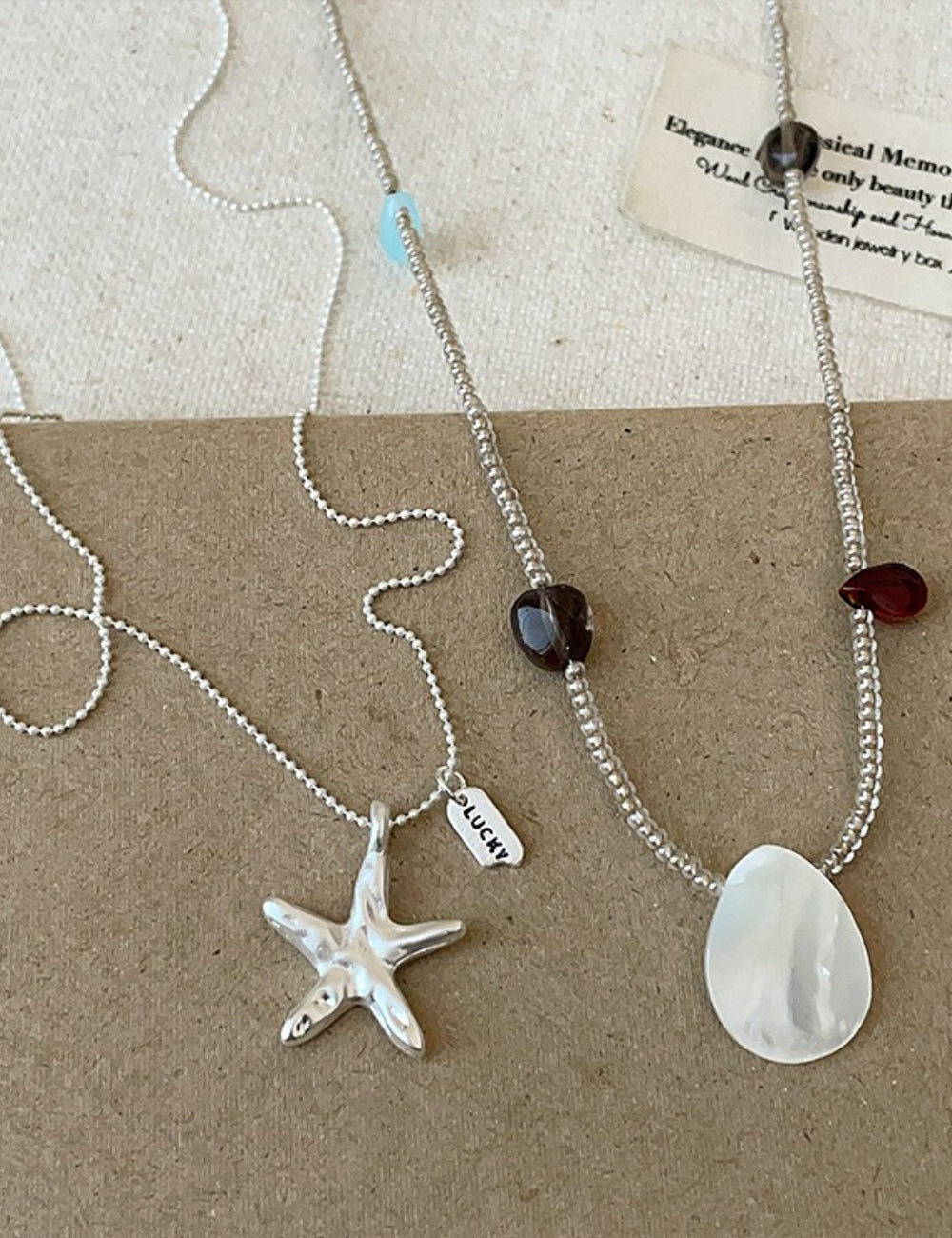 Starfish Shell Charm Necklace — necklace