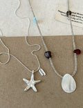 Starfish Shell Charm Necklace — necklace
