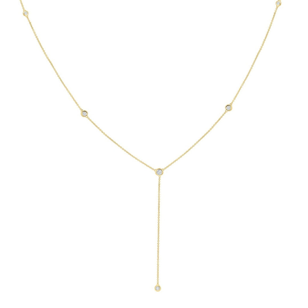 Rhinestone Pendant Y-Necklace — necklace, view 3