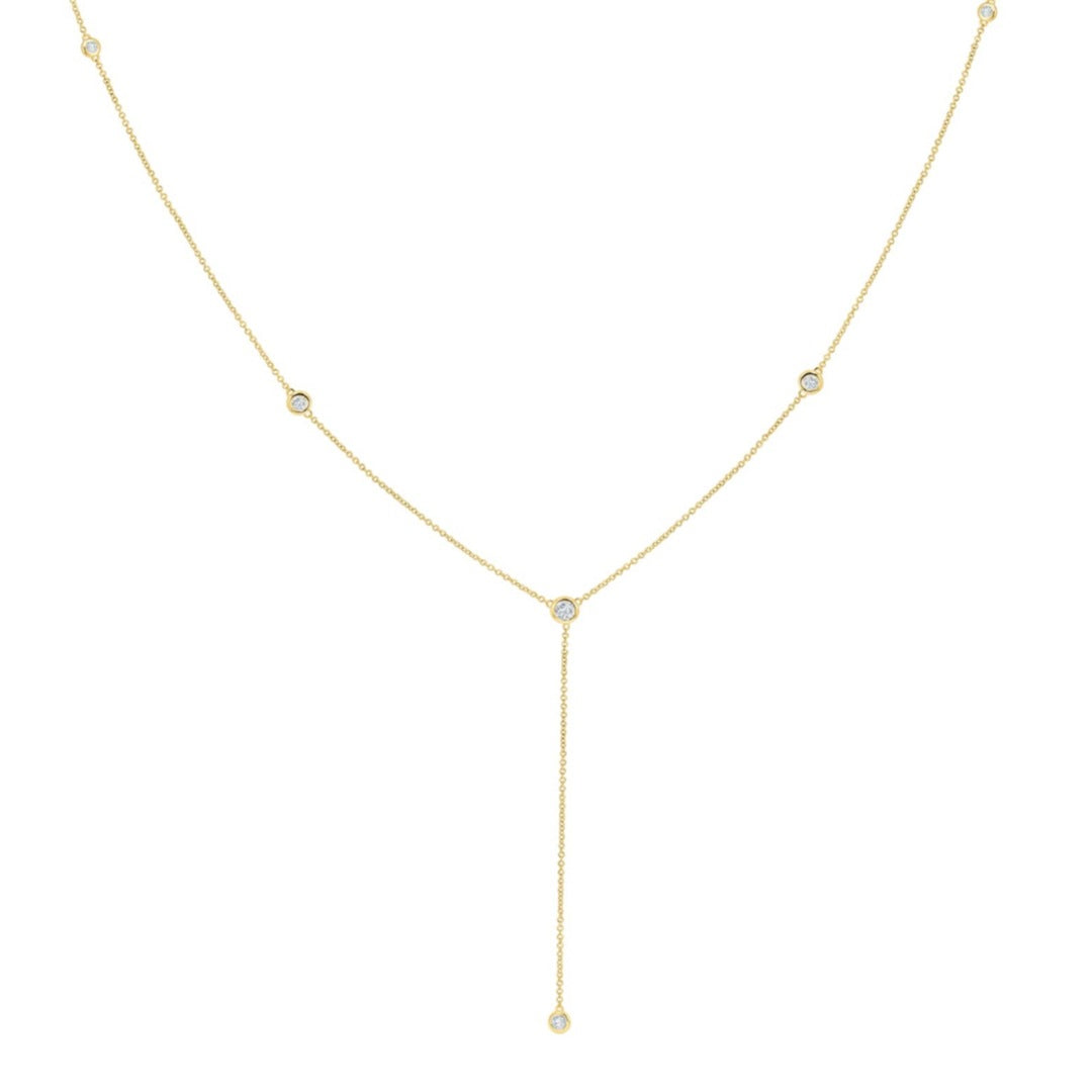Rhinestone Pendant Y-Necklace — necklace, view 3