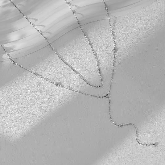 Rhinestone Pendant Y-Necklace — necklace, view 6