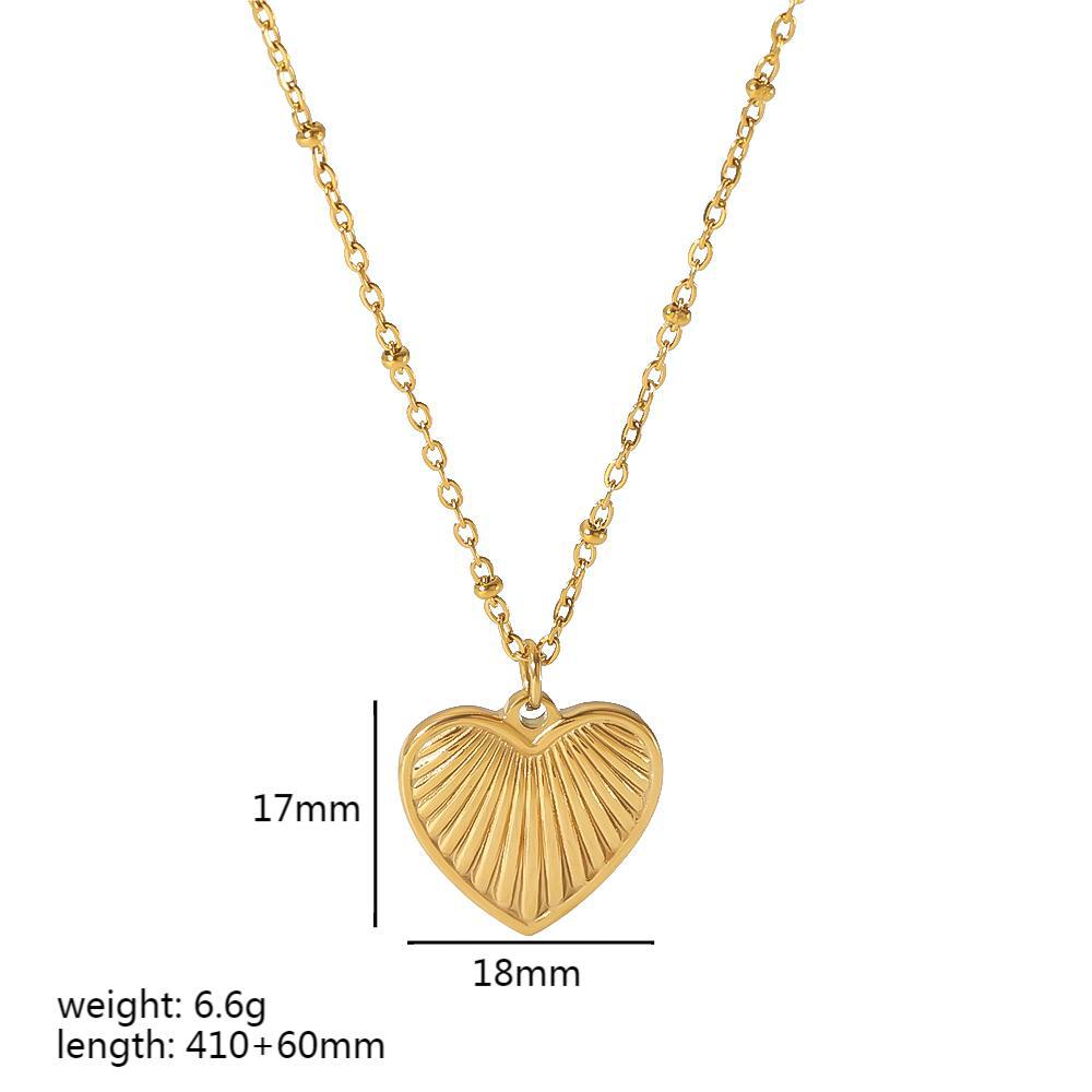 Classic Heart Necklace — gold necklace, view 5