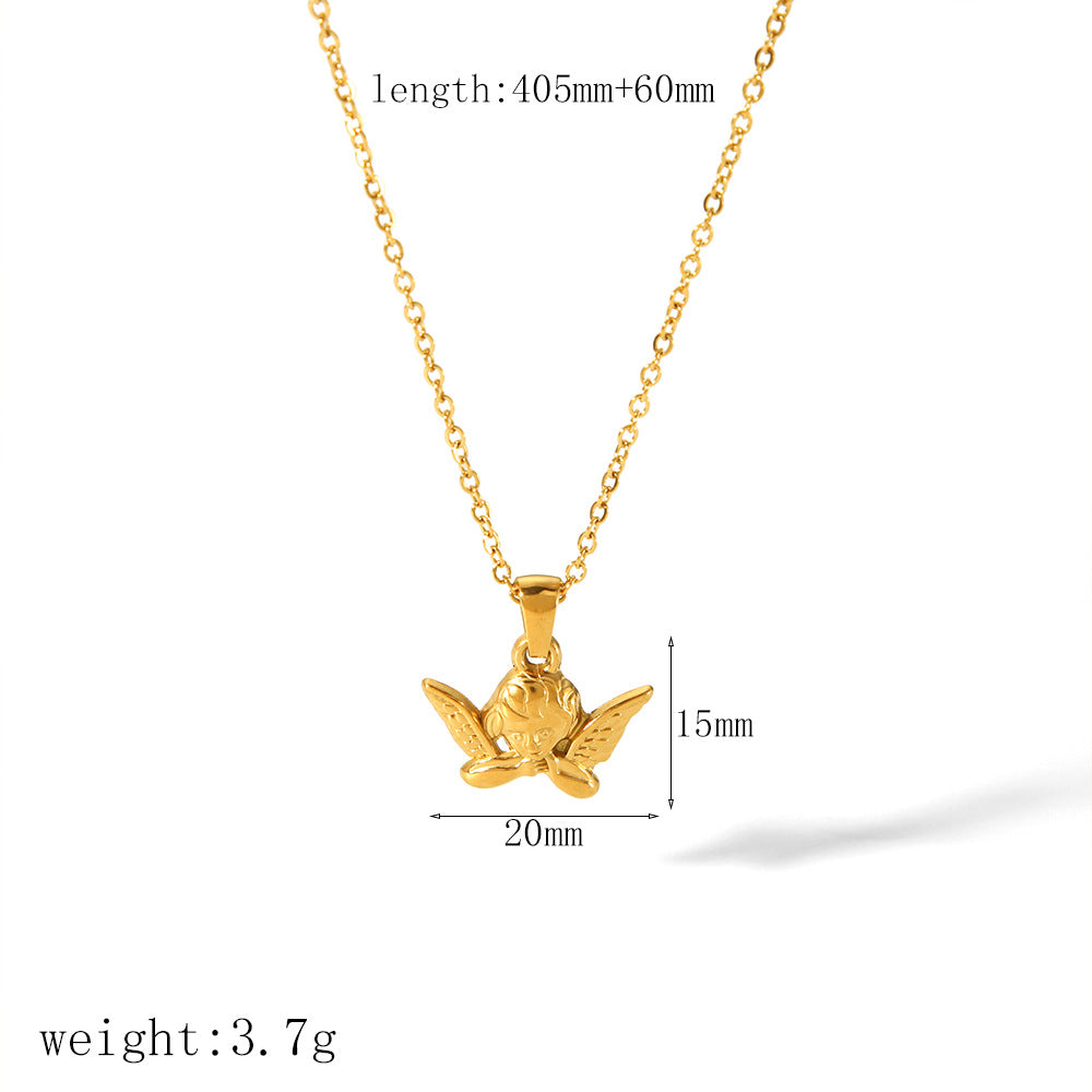 Classic Heart Necklace — gold necklace, view 6