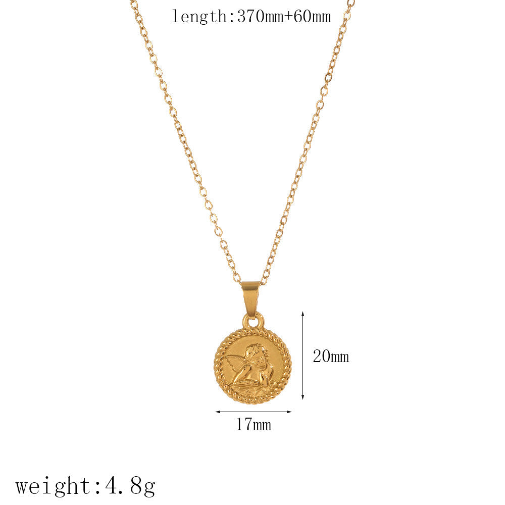 Classic Heart Necklace — gold necklace, view 7