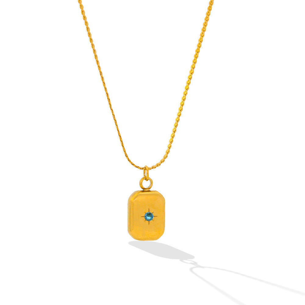 Rhinestone Pendant Necklace — necklace, view 5