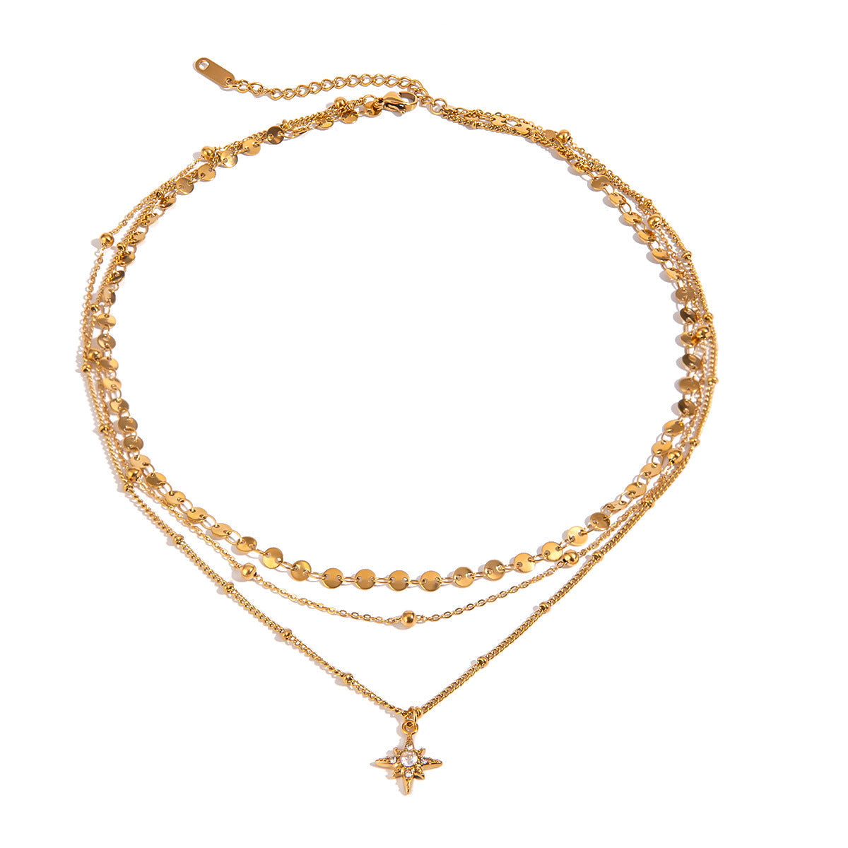 Gold Sunflower Necklace — gold necklace, view 5