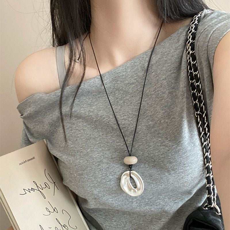 Layered Starfish Heart Necklace — necklace, view 5