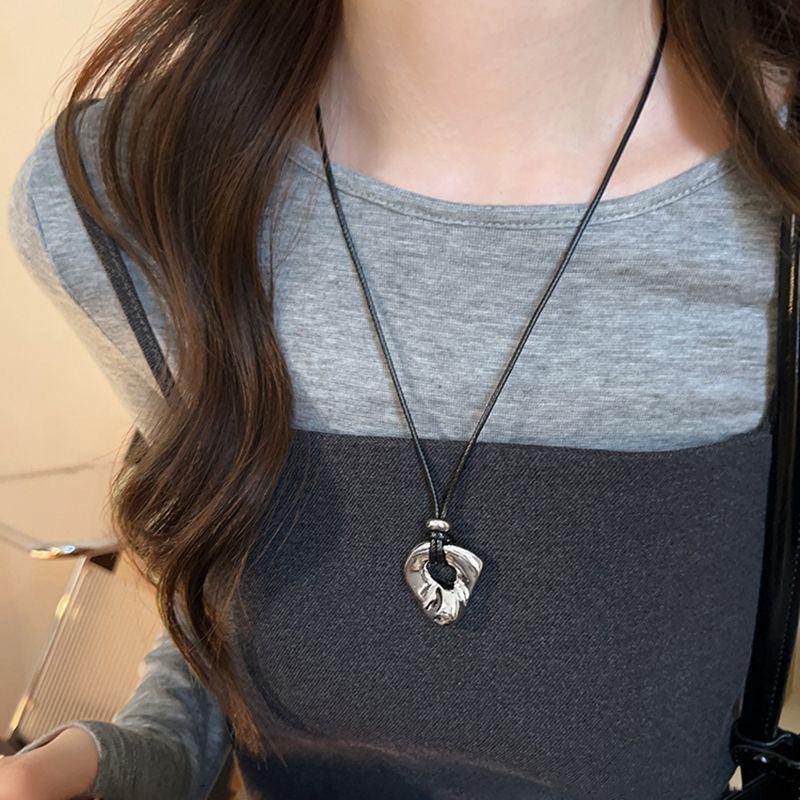 Layered Starfish Heart Necklace — necklace, view 6