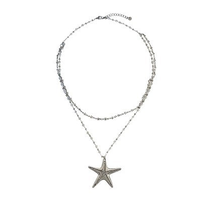 Layered Starfish Heart Necklace — necklace, view 15