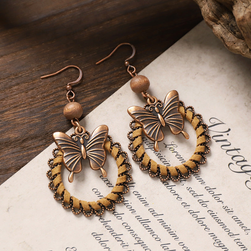 Wooden Bead Tassel Earrings — earrings, view 6