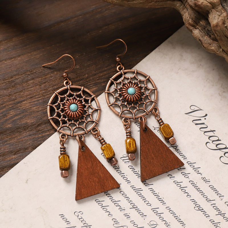 Wooden Bead Tassel Earrings — earrings, view 11