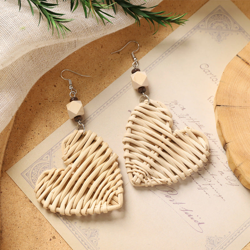 Straw Hat Dangle Earrings — earrings, view 5