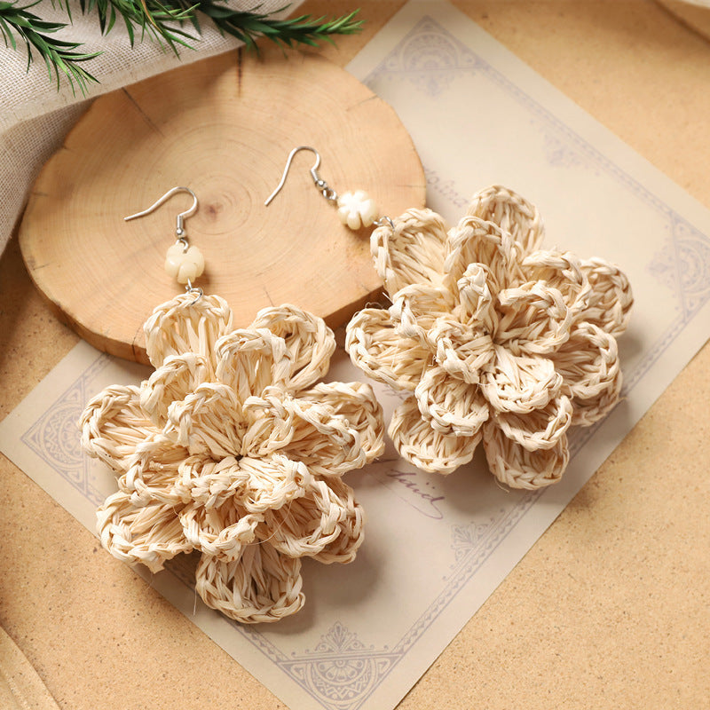 Straw Hat Dangle Earrings — earrings, view 8