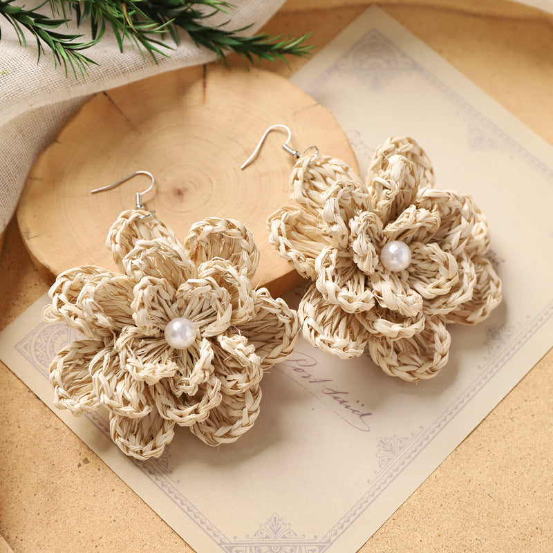 Straw Hat Dangle Earrings — earrings, view 9