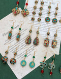 Fine Beaded Tassel Hoop Earrings — earrings