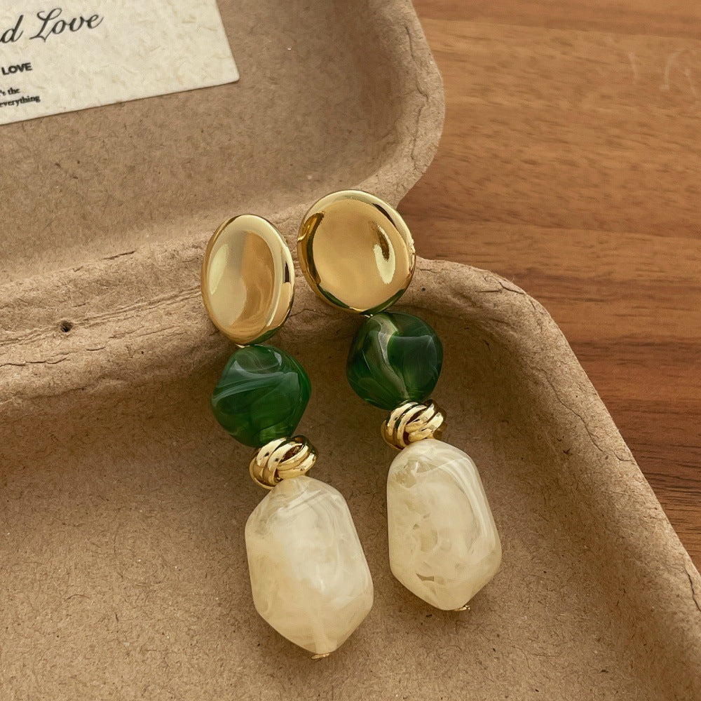 Fine Irregular Resin Dangle Earrings — earrings, view 3