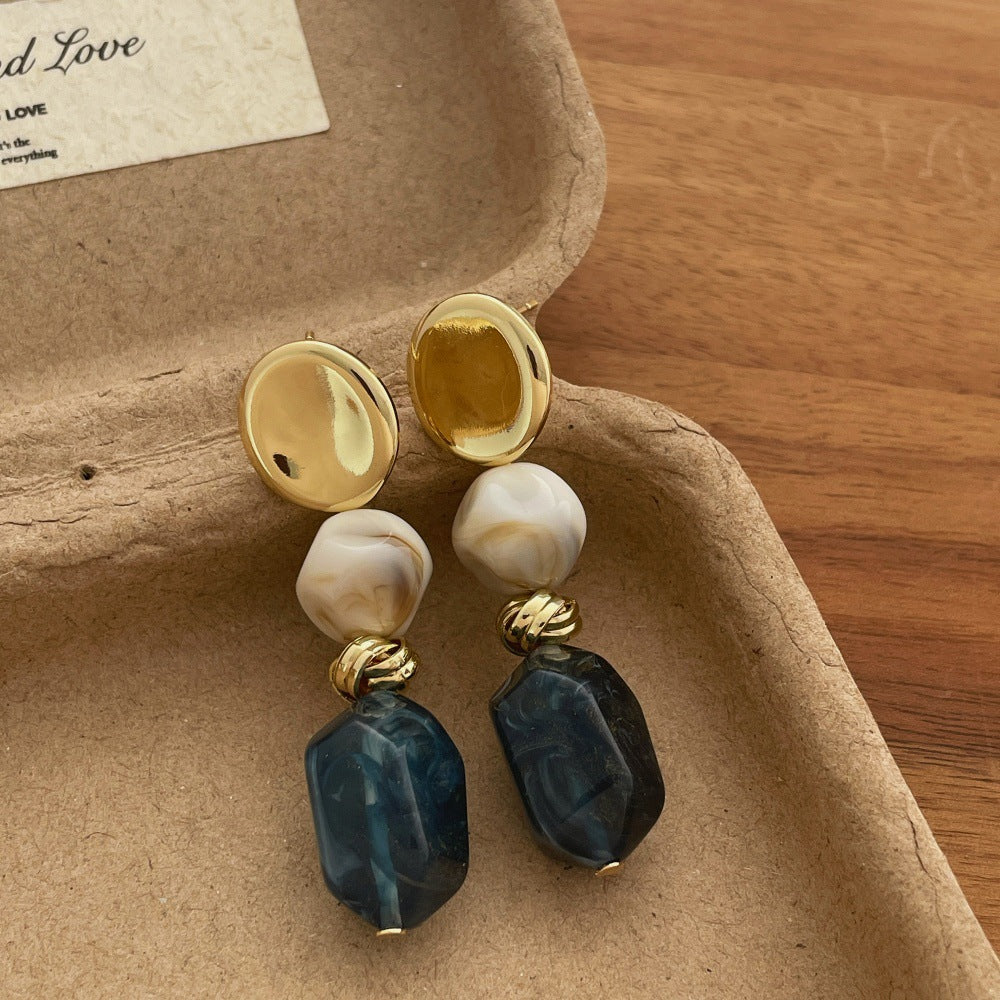 Fine Irregular Resin Dangle Earrings — earrings, view 4